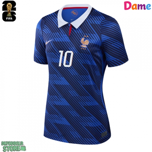 Frankrig Kylian Mbappe #10 Replika Hjemmebanetrøje Dame VM 2026 Kortærmet